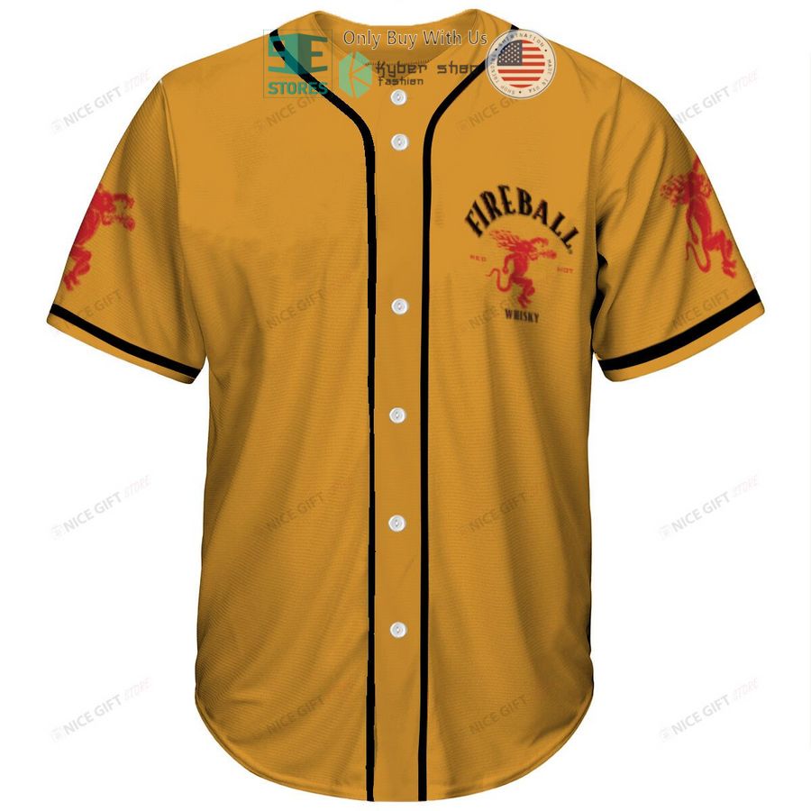 fireball whisky skull united states flag orange baseball jersey 2 1186