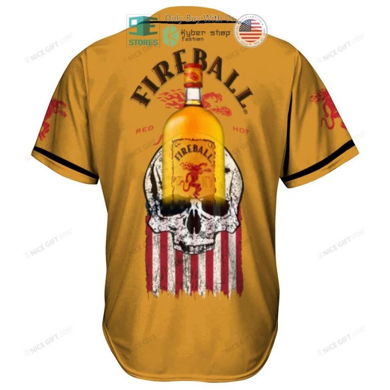 fireball whisky skull united states flag orange baseball jersey 3 63295