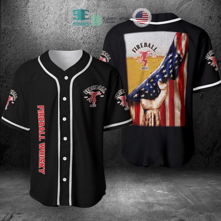 fireball whisky united states flag black baseball jersey 1 68130