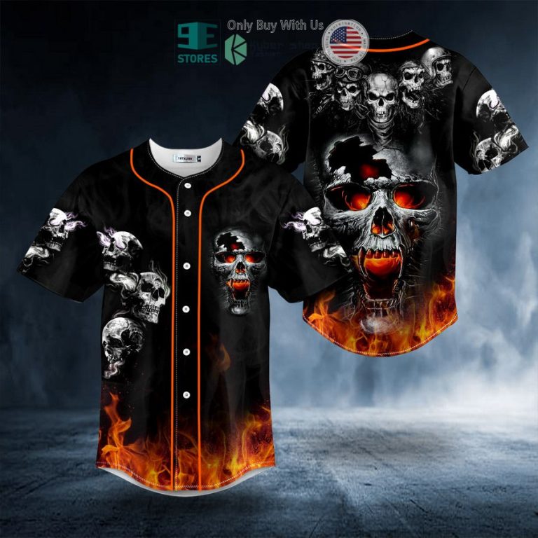 five fire skull baseball jersey 1 26102