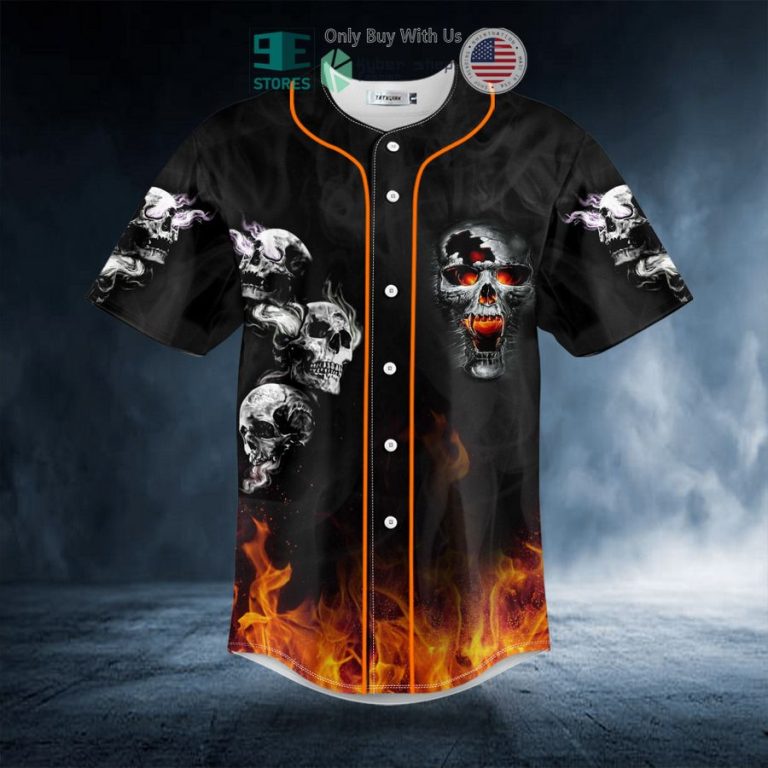 five fire skull baseball jersey 3 47436