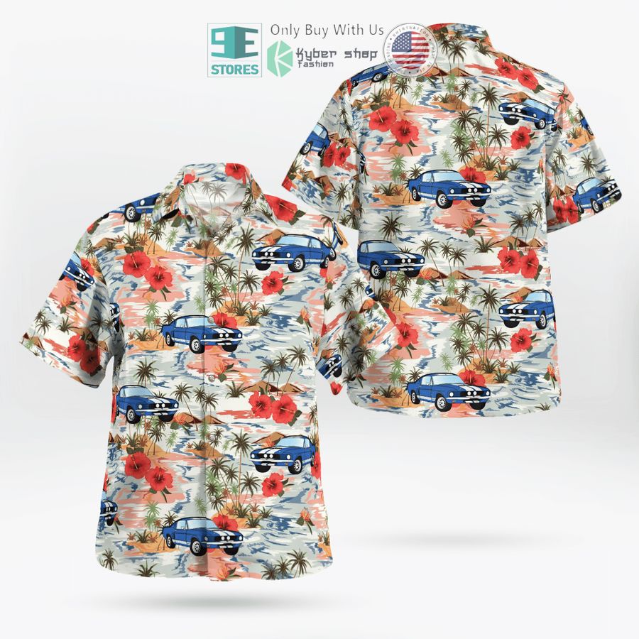ford mustang paint hawaiian shirt shorts 2 87040