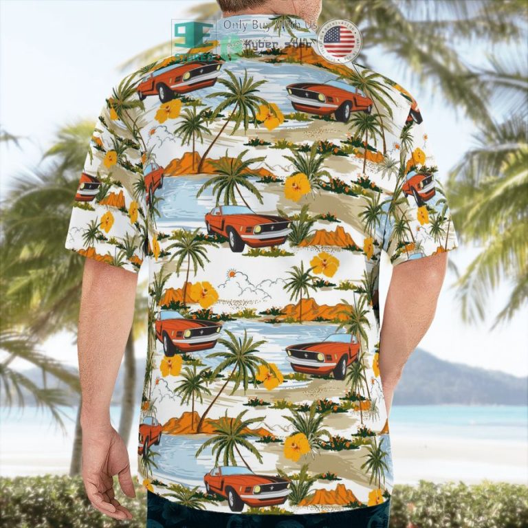 ford mustang palm tree hawaiian shirt shorts 3 9482