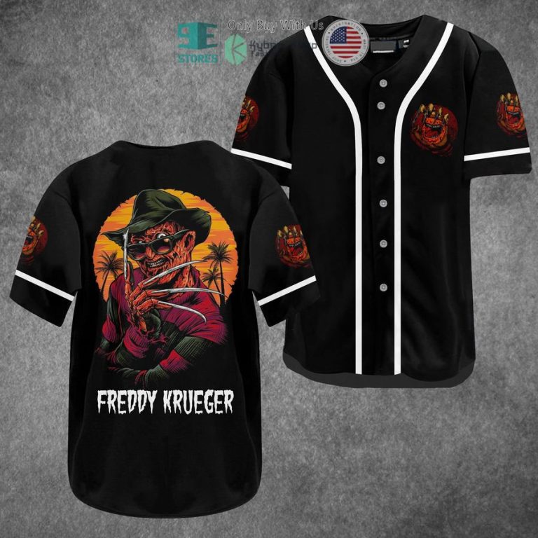 freddy kruege horror black baseball jersey 1 78505