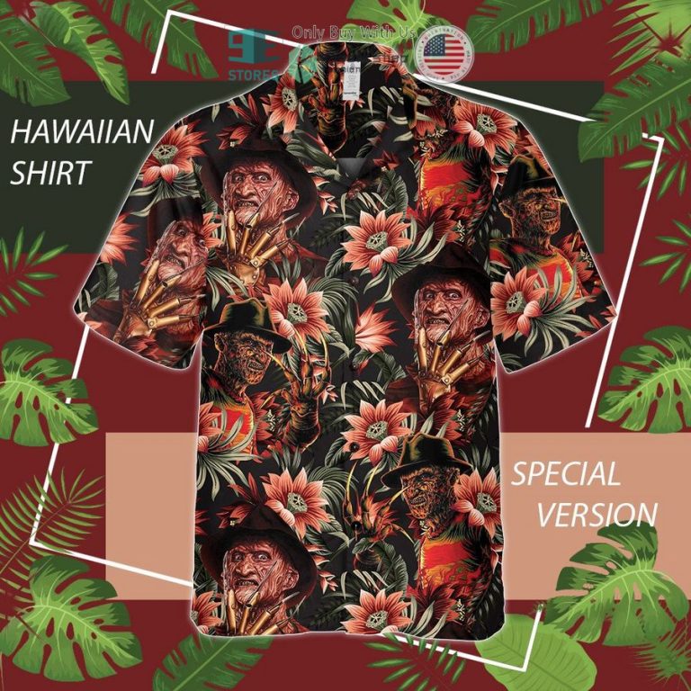 freddy krueger flowers hawaiian shirt 1 97815