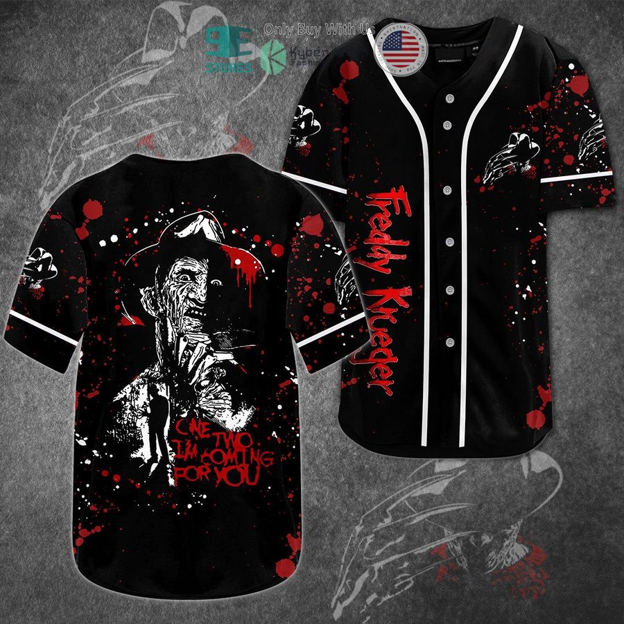 freddy krueger on two im coming for you baseball jersey 1 11368