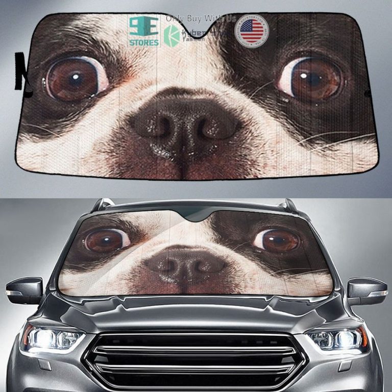 french bulldog dog eyes car sun shade 1 55267