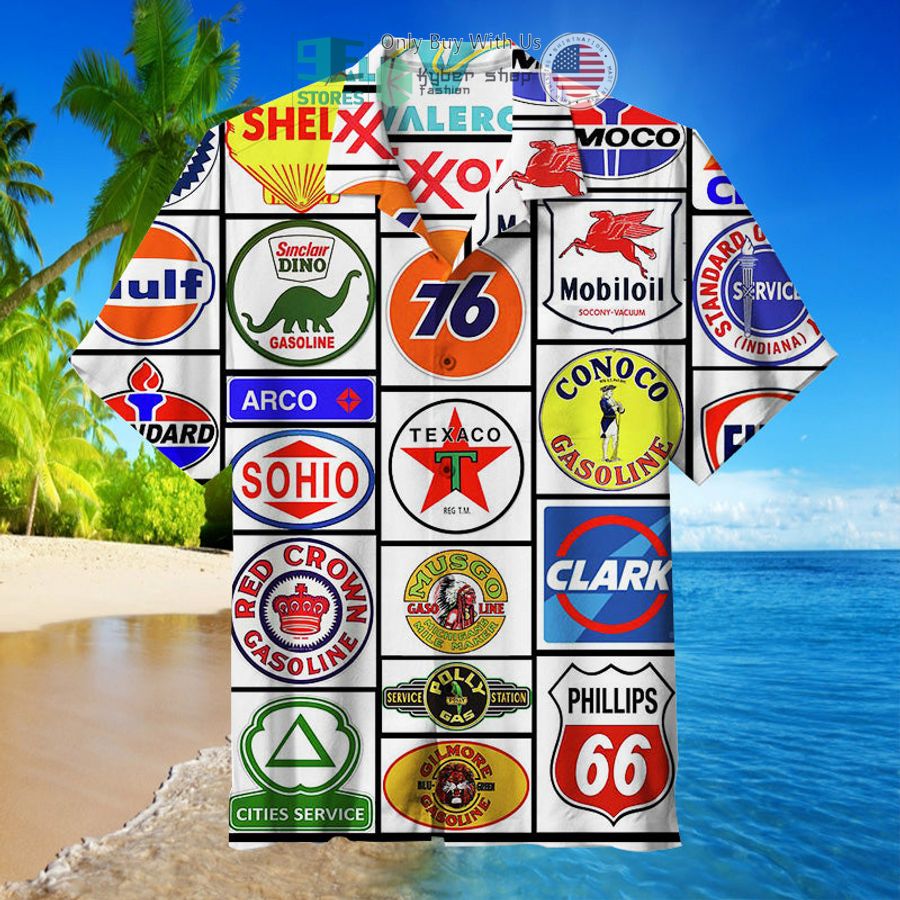 gasoline brands logo hawaiian shirt 1 33558