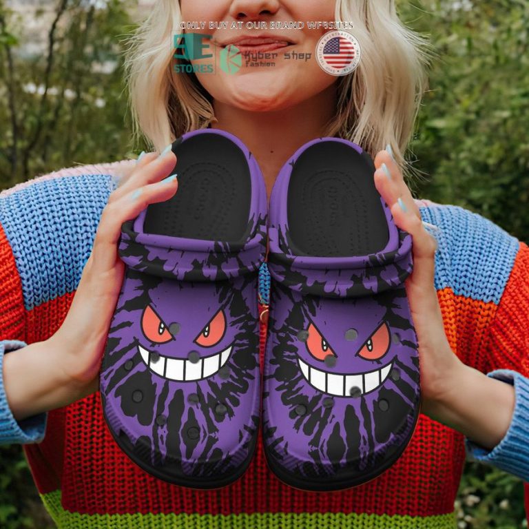 gengar tie dye face crocs crocband shoes 1 6763