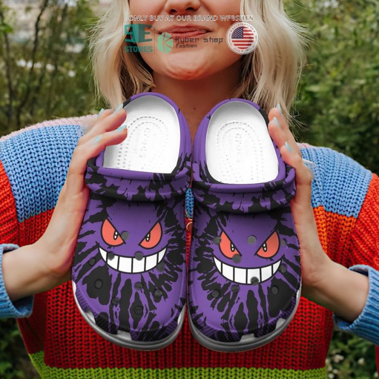 gengar tie dye face crocs crocband shoes 3 98451