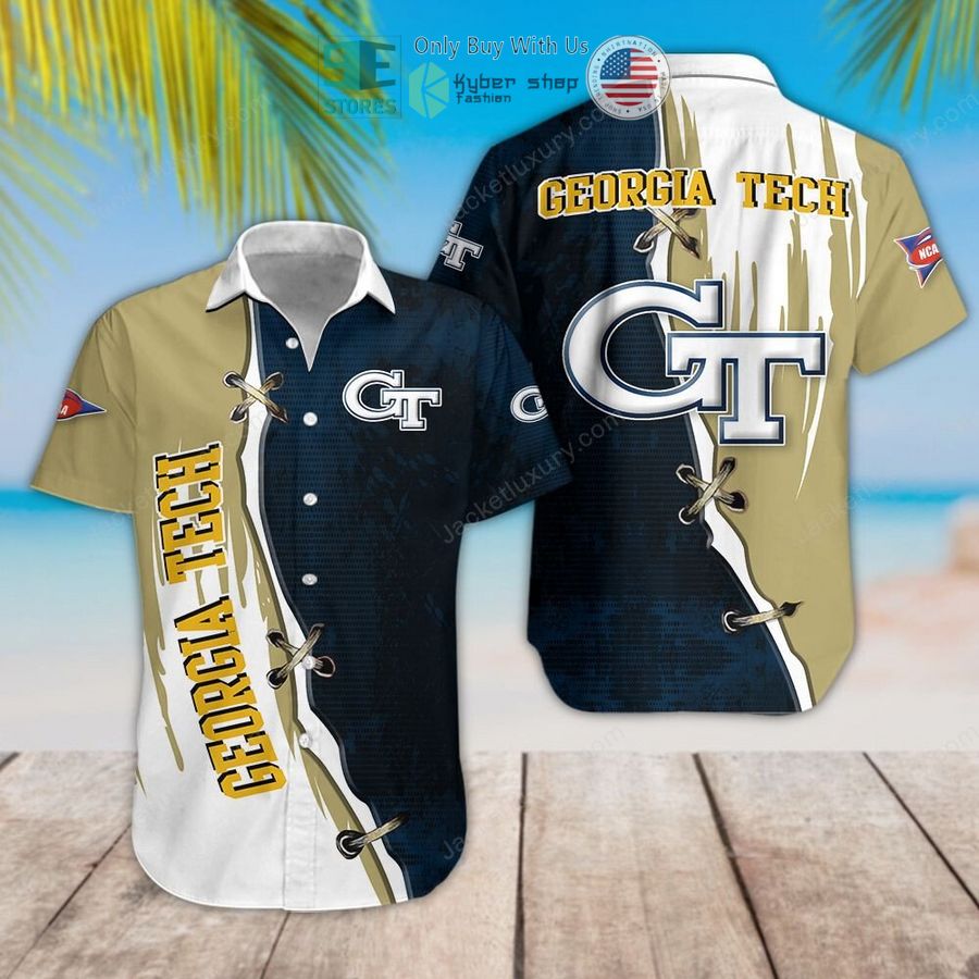 georgia tech yellow jackets hawaiian shirt 1 6899