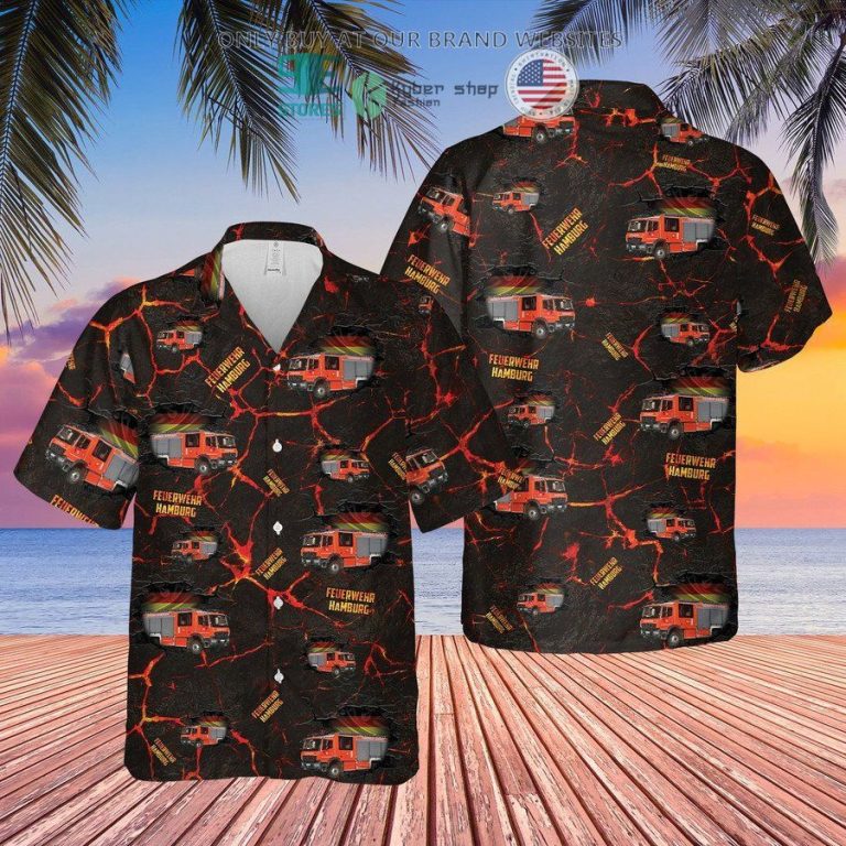 german feuerwehr hamburg fire truck black hawaiian shirt 1 64744