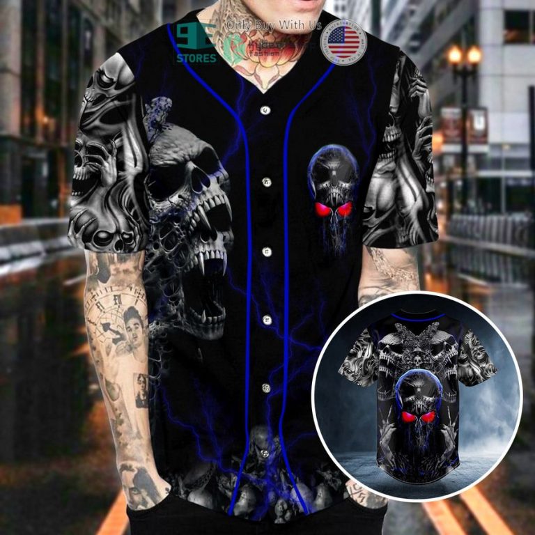 ghost butterfly skull baseball jersey 2 80066