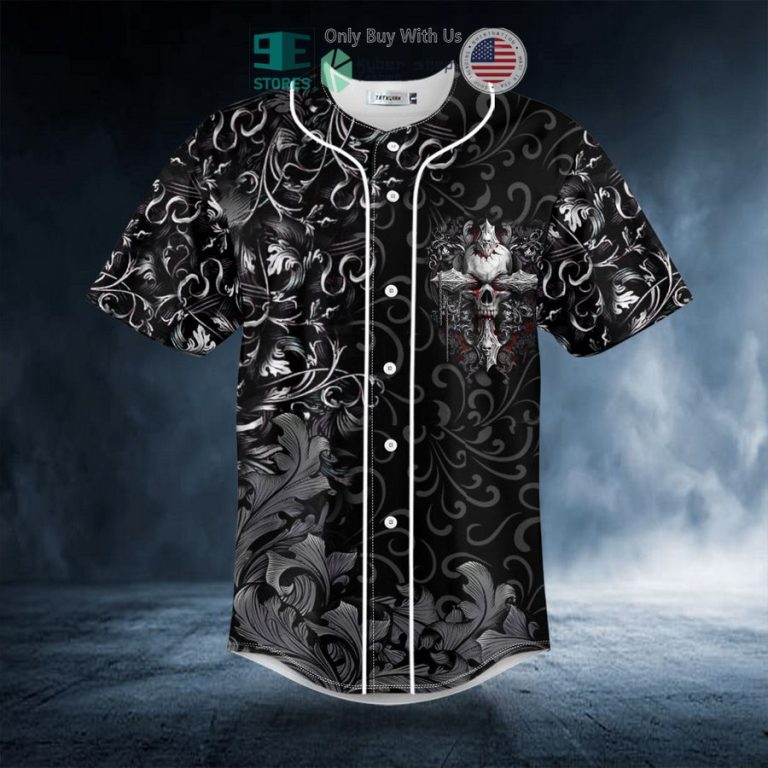 ghost cross skull baseball jersey 3 41526