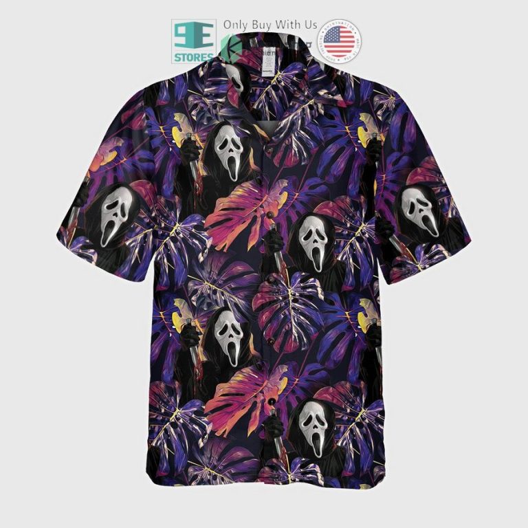 ghostface tropcial violet hawaiian shirt 3 34437