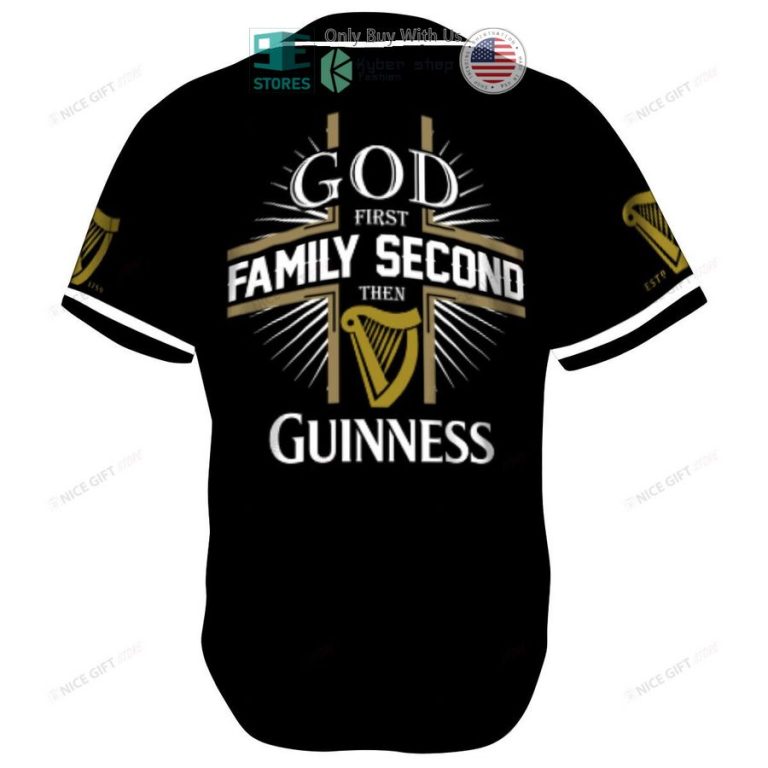 god first family second then guinness black baseball jersey 3 55946