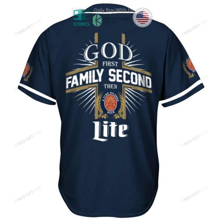 god first family second then miller lite blue baseball jersey 3 67954