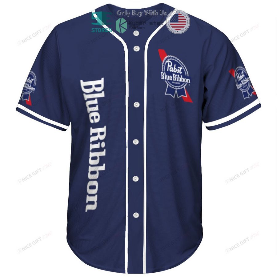 god first family second then pabst blue ribbon blue baseball jersey 2 90408