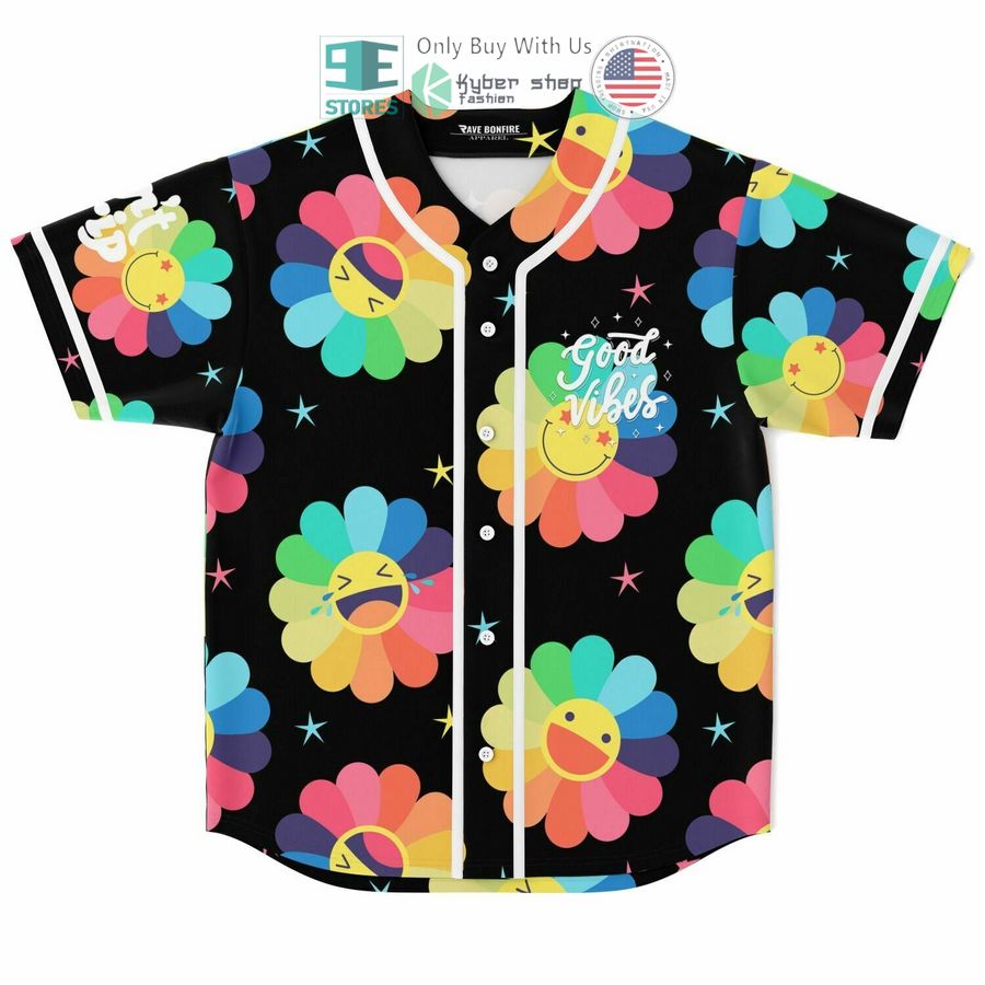 good vibes emoji baseball jersey 1 40428