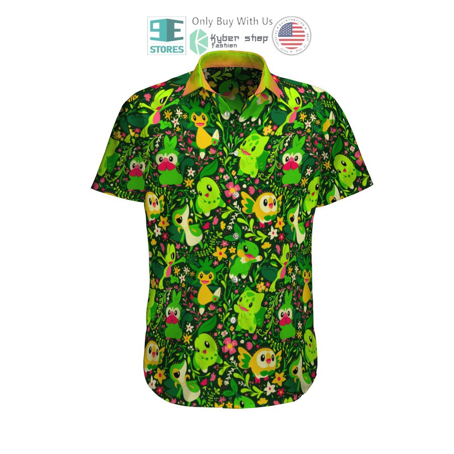 grass pokemon hawaiian shirt shorts 1 13162