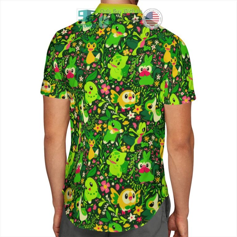 grass pokemon hawaiian shirt shorts 3 8495