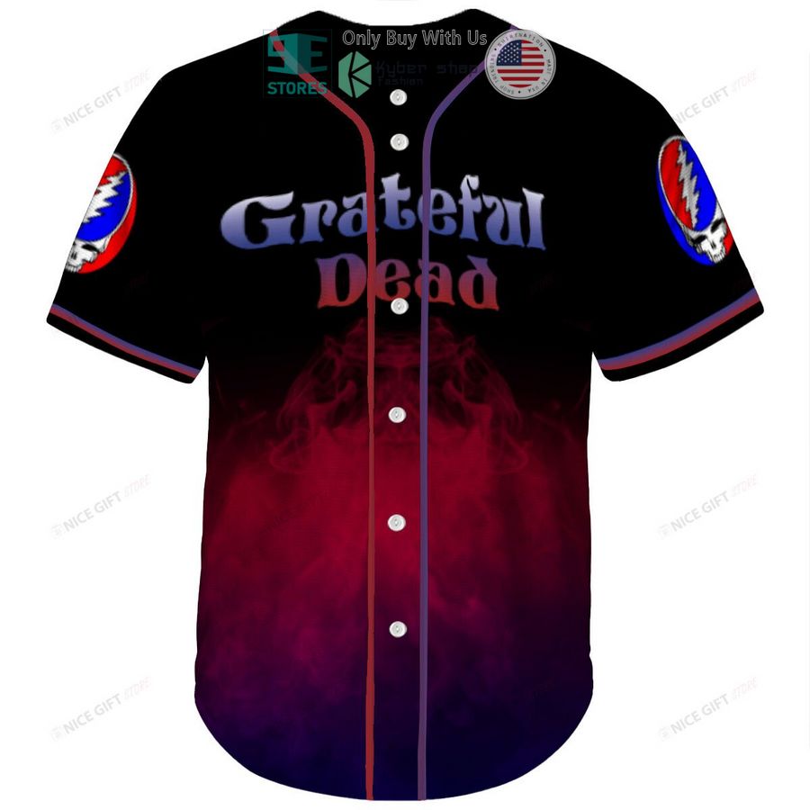 grateful dead fire black baseball jersey 2 41709