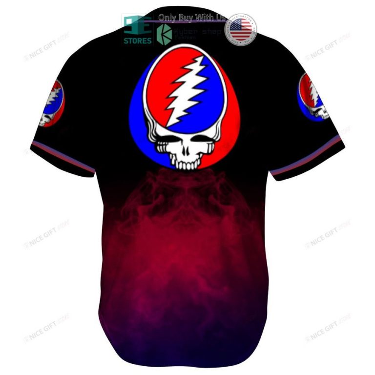 grateful dead fire black baseball jersey 3 83818