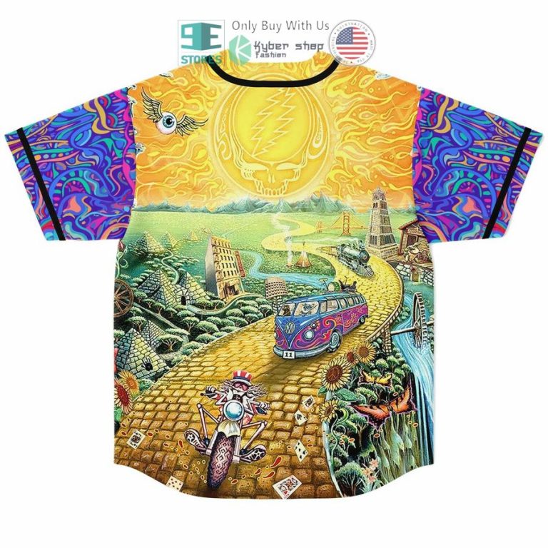 grateful dead golden road poster baseball jersey 2 29926