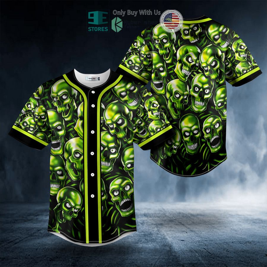green pile skull baseball jersey 1 95880