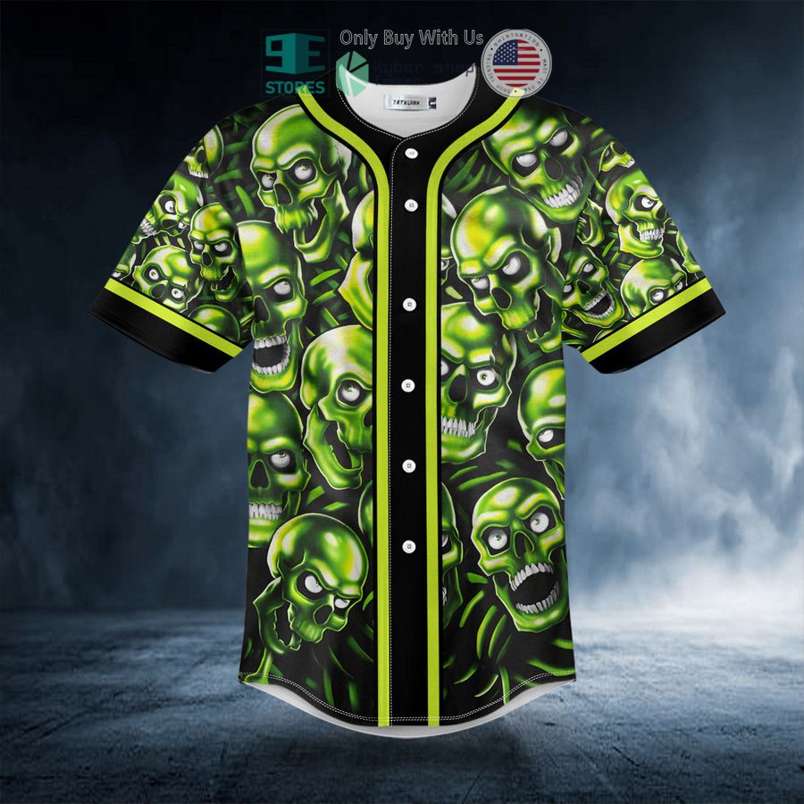 green pile skull baseball jersey 3 29262