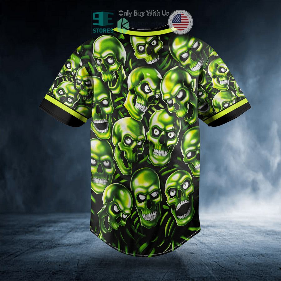 green pile skull baseball jersey 4 77621