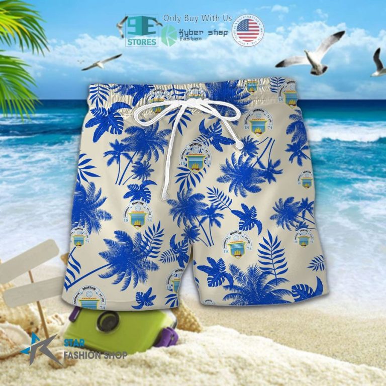 greenock morton f c logo palm tree hawaiian shirt shorts 2 88221