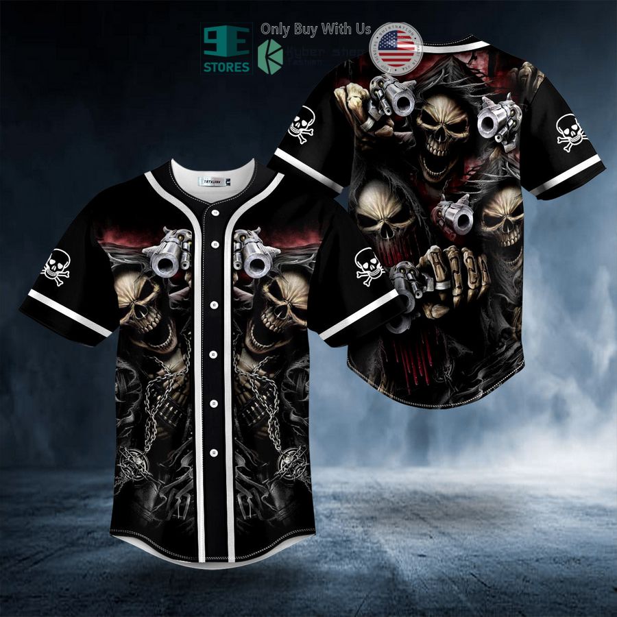 grim reaper fire gun skull baseball jersey 1 72057