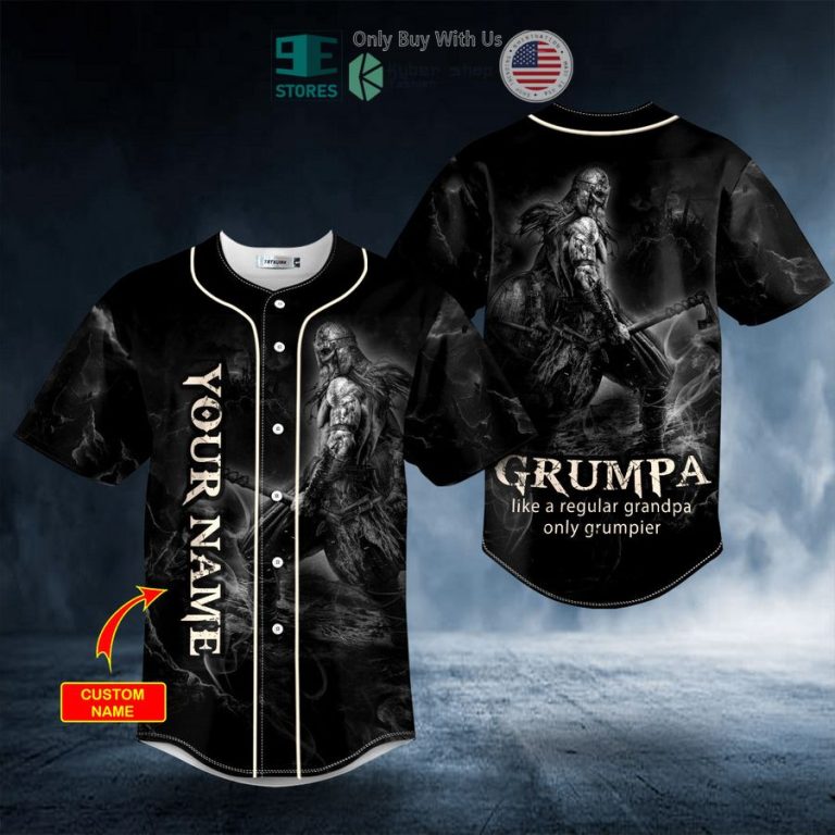 grumpa like a regular grandpa only grumpier personalized baseball jersey 1 77302