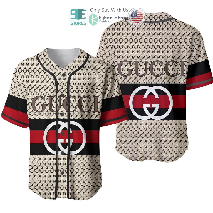 gucci high end brand logo white baseball jersey 1 97719