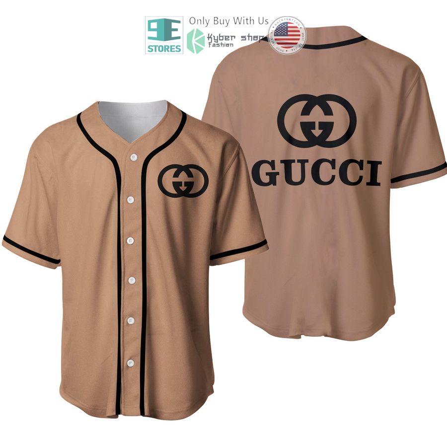 gucci logo brown baseball jersey 1 87864