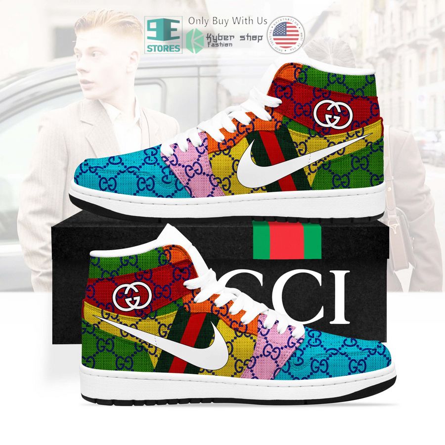 gucci nike multicolor air jordan high top shoes 1 7390