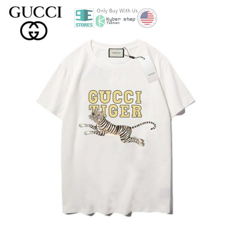 gucci tiger white 3d t shirt 1 3354