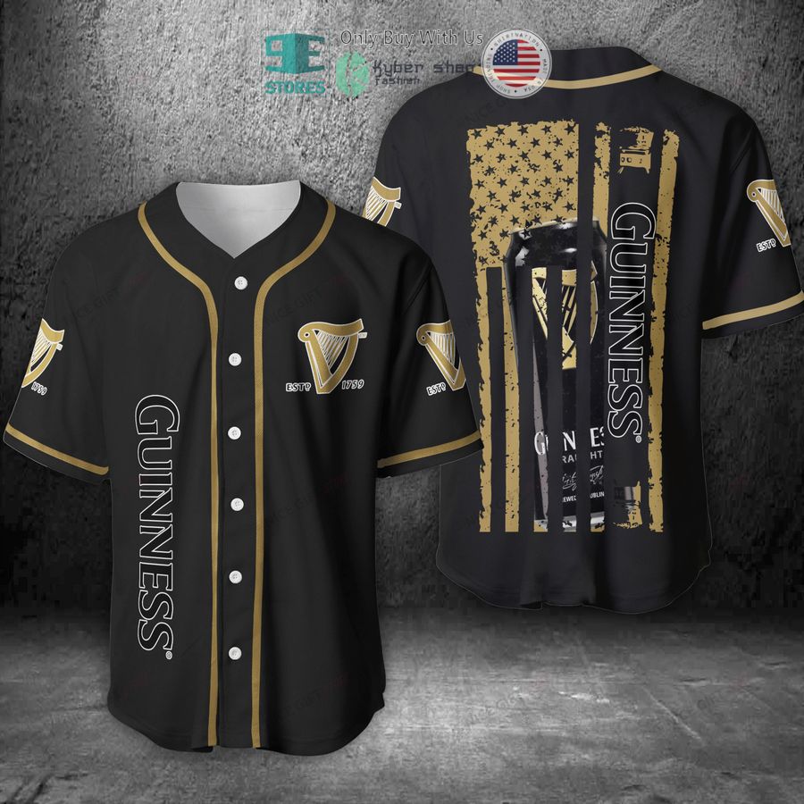 guinness can united states flag black baseball jersey 1 94720
