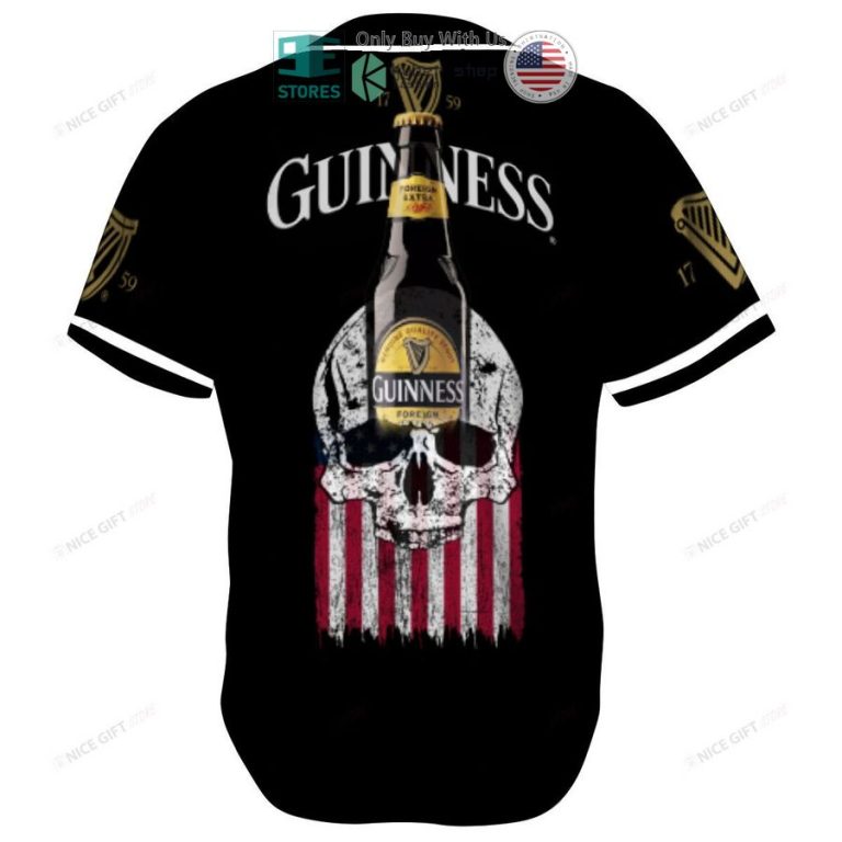 guinness skull united states flag black baseball jersey 3 24876