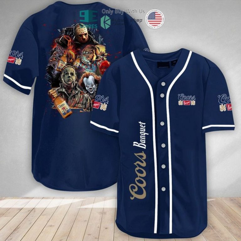 halloween horror characters coors banquet baseball jersey 1 32969