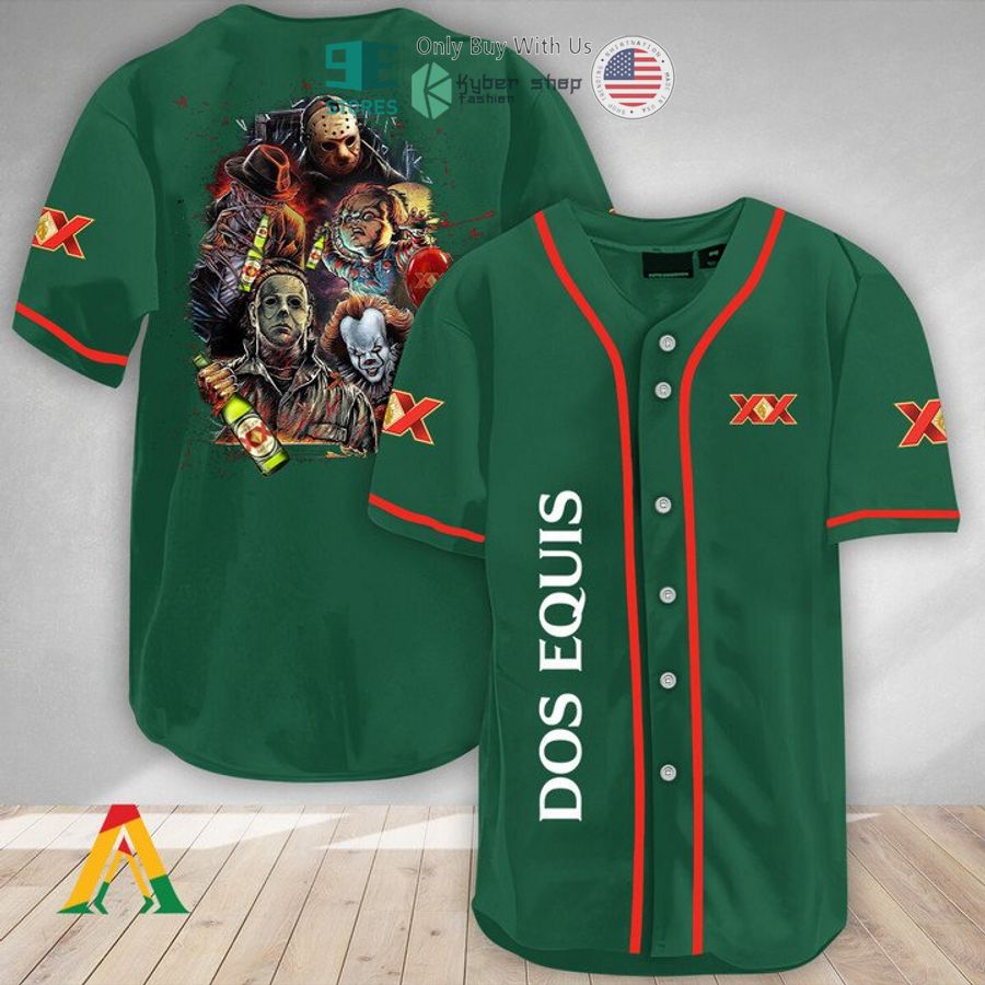 halloween horror characters dos equis baseball jersey 1 36372