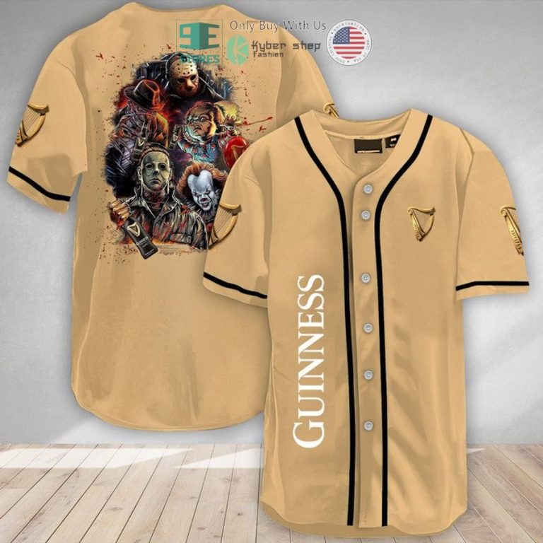 halloween horror characters guinness beer baseball jersey 1 44838