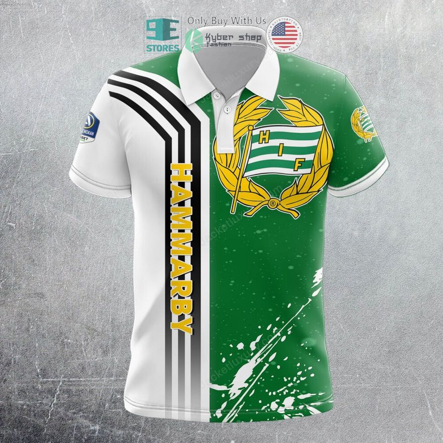 hammarby fotboll logo white green polo shirt hoodie 1 39458