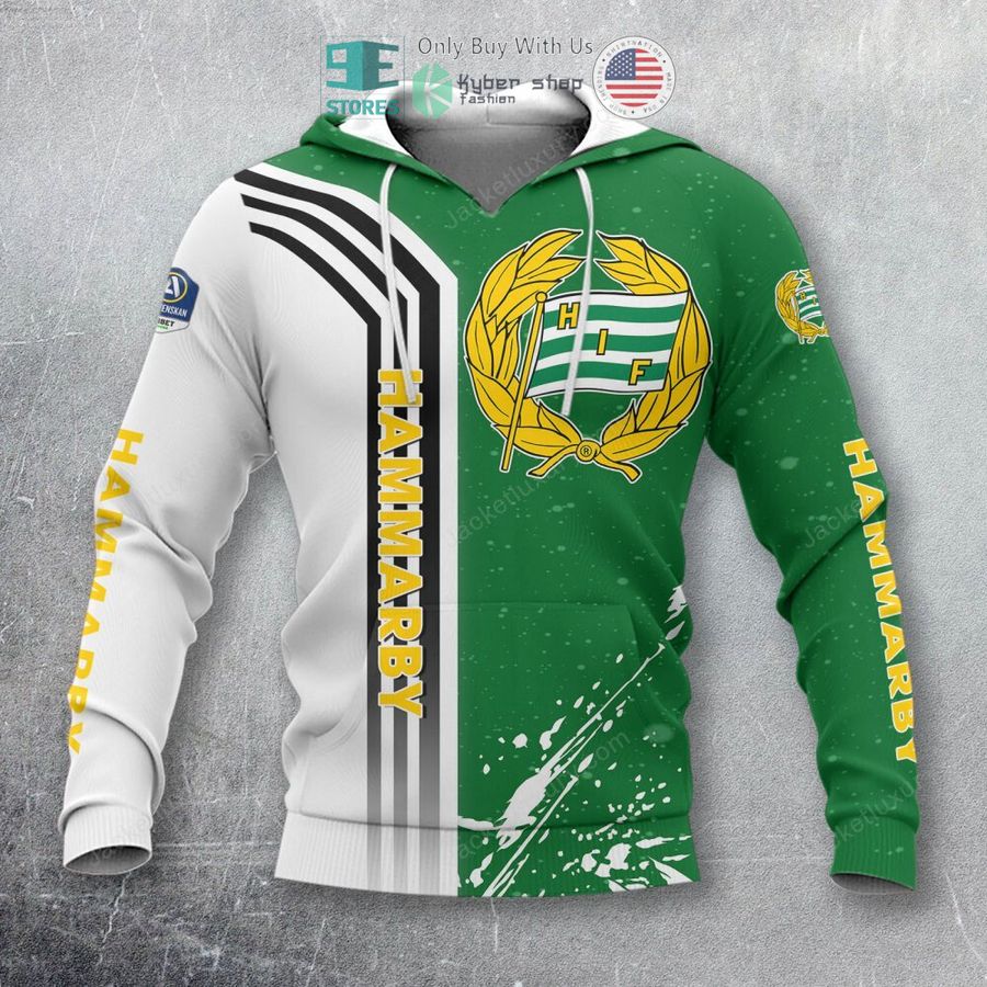 hammarby fotboll logo white green polo shirt hoodie 2 52693