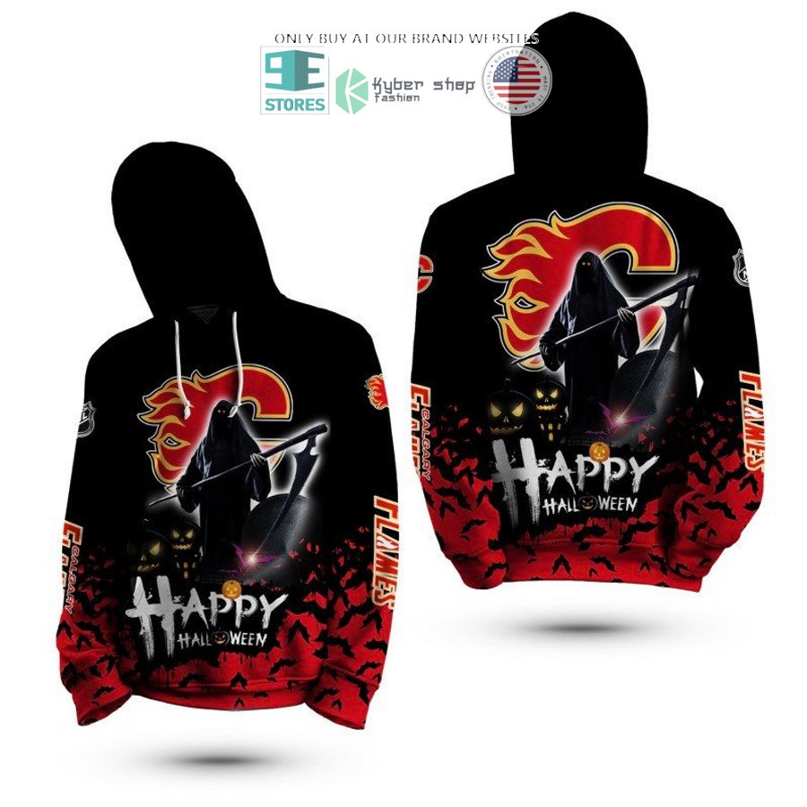 happy halloween grim reaper calgary flames 3d shirt hoodie 2 4174