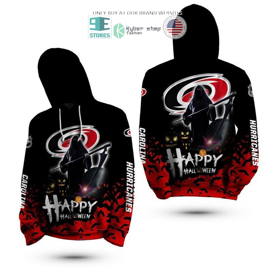 happy halloween grim reaper carolina hurricanes 3d shirt hoodie 2 37751