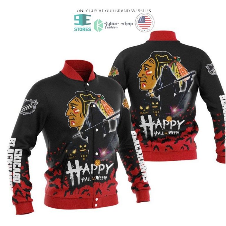 happy halloween grim reaper chicago blackhawks 3d shirt hoodie 3 18636