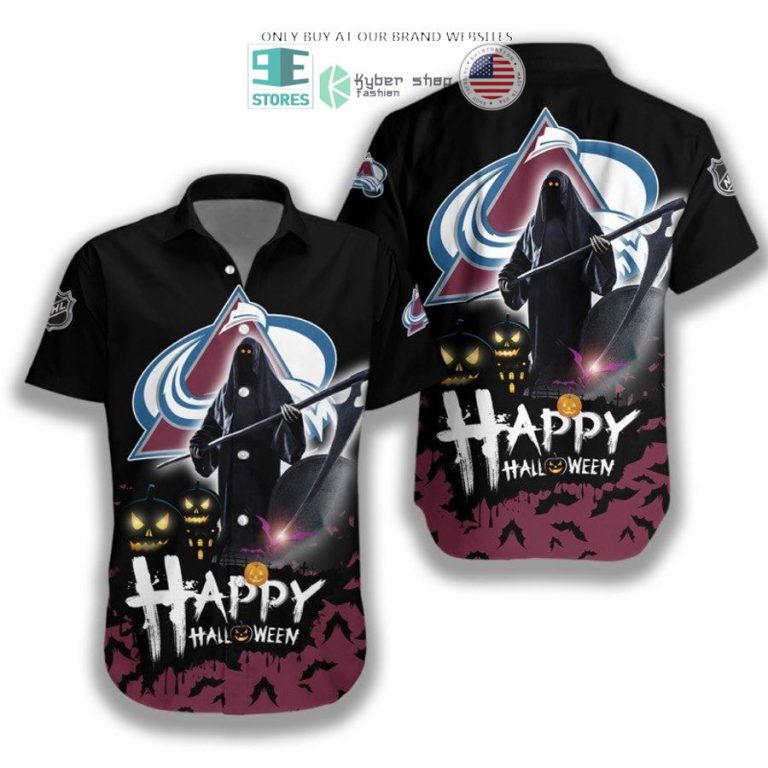 happy halloween grim reaper colorado avalanche hawaiian shirt 1 87401