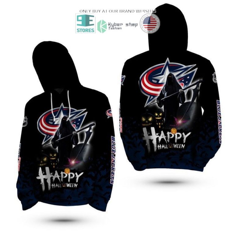 happy halloween grim reaper columbus blue jackets 3d shirt hoodie 2 17473